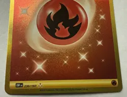 Fire Energy 230/197 SV03: Obsidian Flames Gold Hyper Rare Pokemon Card NM/M - Image 2