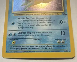 Pokemon Lapras Fossil 10/62 Holo Rare Unlimited English Card MP/LP - Image 2