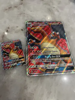 Pokemon Charizard GX SM60 Standard & Oversized Holo Box Topper Cards Lot - Image 1