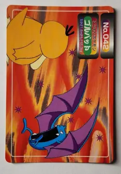 GOLBAT VS PSYDUCK NO.042 TOPSUN 1997 JAPANESE POKEMON CARD POCKET MONSTERS LP - Image 1