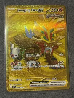 Pokemon Gouging Fire ex 214/162 SV05 Ancient Hyper Rare Holo 230 HP Card - Image 1