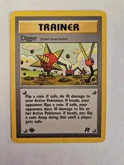 Pokemon TCG Trainer Card Digger 75/82 1st Edition Lightly Played - Image 1