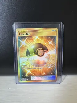 Pokemon Ultra Ball 161/149 Sun & Moon Base Set Gold Secret Rare Card - Image 1