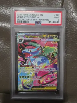 Pokemon Mega Evolution Mega Venusaur EX Holo Card 2025 Sir 177/132 - Image 1