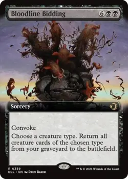 Bloodline Bidding (Extended Art) - NM R : Lorwyn Eclipsed - Image 1