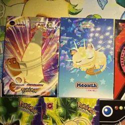 9 Cracked Ice Holo and non Holo Meowth Database NON-TCG Pokemon Cards lot - Image 2