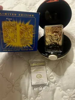 Sealed Pokemon 23K Gold-Plated Pikachu Limited Edition Card - Image 1