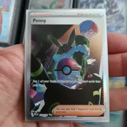 Penny 239/091 SV: Paldean Fates Holo SIR Illustration Pokemon Card Trainer Full - Image 1