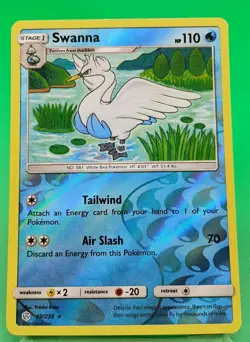 Swanna 60/236 Reverse Holo Cosmic Eclipse Foil Pokemon Card - Image 1