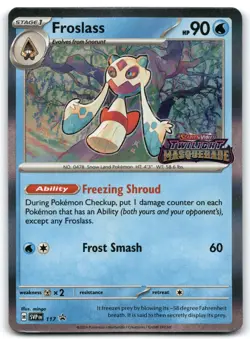 Froslass 117 Stamped Prerelease SV: Scarlet & Violet Promo Cards - Image 1