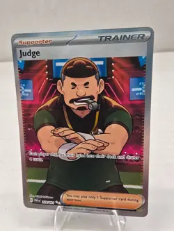 Pokemon Card TCG: Judge 228/091 Paldean Fates Ultra Rare Full Art Trainer S&V NM - Image 1