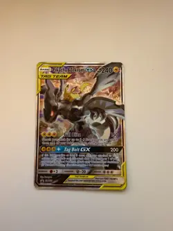 Pokemon Pikachu & Zekrom GX SM168 Sun & Moon Team Up Promo - Heavy Play - Image 2