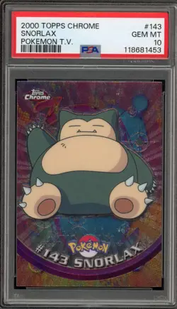 Pokemon Topps Chrome Snorlax #143 PSA 10 Gem Mint - Image 1