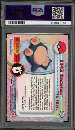 Pokemon Topps Chrome Snorlax #143 PSA 10 Gem Mint - Image 2