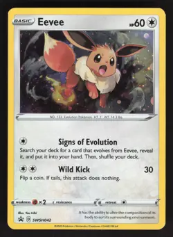 Eevee SWSH042 Pokemon TCG Sword & Shield Promo NM - Image 1