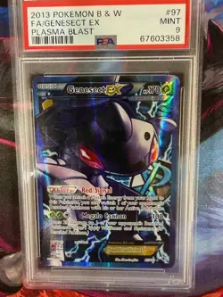 2013 PSA 9 Genesect EX Full Art 97/101 Plasma Blast Holo Pokemon - Image 1