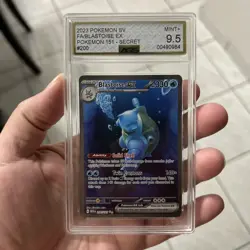 2023 Pokemon 151 Blastoise EX Full Art Secret Rare #200/165 – AGS 9.5 Mint+ - Image 1