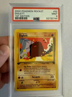2000 Pokemon - 1st Edition Diglett Non Holo - Team Rocket 52/82 PSA 9 Mint! WOTC - Image 2