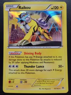 Pokemon Raikou Holo Holo Rare XY - BREAKthrough 55/162 NM - Image 1