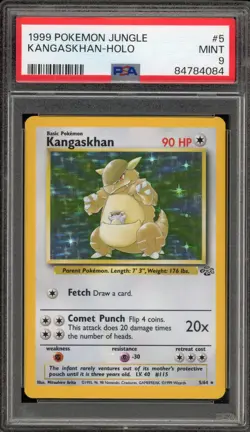 Pokemon Kangaskhan Jungle Unlimited Holo Rare #5 PSA 9 Mint - Image 1