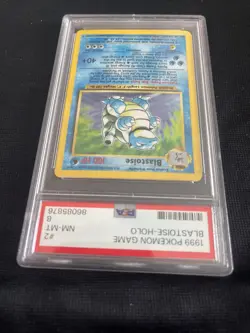 1999 Pokemon Blastoise Base Set Unlimited Holo Rare #2 PSA 8 - Image 5