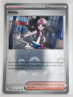 Pokemon TCG White Flare Reverse Holo Pokeball - Hilda Trainer 084/086 - Image 1