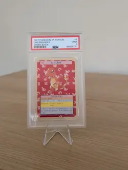 Pokemon 1995 Japanese Topsun Green Back #4 Charmander, PSA 9 - Image 1