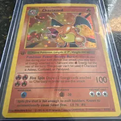 Fan made art work Charizard 4/102 First edition Holo Rare 1999 Pokemon Base Set - Image 1