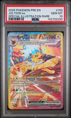 Pokemon Jolteon ex 153/131 Sv: Prismatic Evolutions SIR PSA 10 GEM MINT - Image 1
