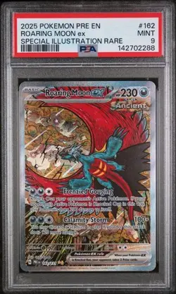 Pokemon Roaring Moon ex 162/131 Sv: Prismatic Evolutions SIR PSA 9 MINT - Image 1
