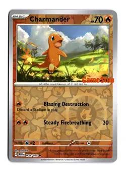 Pokemon Charmander - (GameStop Exclusive) 004/165 Reverse Holo Promo Stamped - Image 1