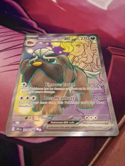 TCG Pokemon: Arven's Mabosstiff ex 218/182 Ultra Rare Sv10: Destined Rivals Holo - Image 2