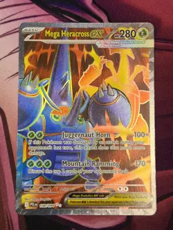 TCG Pokemon: Mega Heracross ex 108/094 Ultra Rare Me02: Phantasmal Flames Holo - Image 1