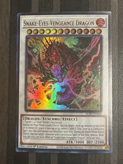 Yugioh | Snake-Eyes Vengeance Dragon | ALIN | Ultra Rare | 1st Edition | NM - Image 1