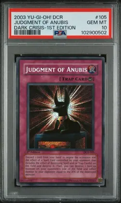 Yugioh Judgment of Anubis DCR-105 1st Edition Ultra Rare - PSA 10 GEM MINT - Image 2