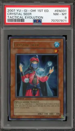 Yu-Gi-Oh! Crystal Seer Tactical Evolution 1st Edition TAEV-EN031 PSA 8 - Image 1
