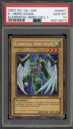 Yu-Gi-Oh! Elemental Hero Avian Elemental Hero Coll. 1 PSA 10 Gem Mint - Image 1