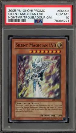 Yu-Gi-Oh! Silent Magician LV8 Nightmare Troubadour Promo NTR-EN002 PSA 10 - Image 1
