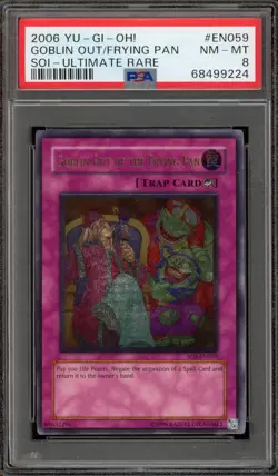 Yu-Gi-Oh! Goblin Out of the Frying Pan Ultimate Rare SOI-EN059 PSA 8 - Image 1