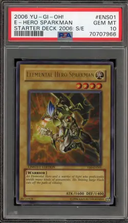 Yu-Gi-Oh! Elemental Hero Sparkman Starter Deck 2006: S/E YSD-ENS01 PSA 10 - Image 1