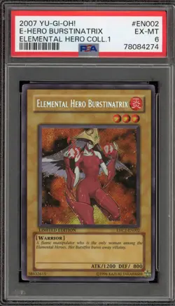 Yu-Gi-Oh! Elemental Hero Burstinatrix Elemental Hero Coll. 1 EHC1-EN002 PSA 6 - Image 1