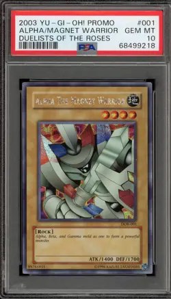 Yu-Gi-Oh! Alpha The Magnet Warrior Duelist of the Roses Promo DOR-001 PSA 10 - Image 1