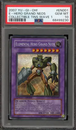 Yu-Gi-Oh! Elemental Hero Grand Neos Collectible Tins Wave 1 CT04-EN001 PSA 10 - Image 1