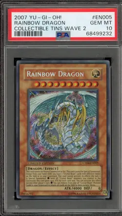 Yu-Gi-Oh! Rainbow Dragon Collectible Tins Wave 2 CT04-EN005 PSA 10 Gem Mint - Image 1