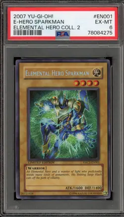 Yu-Gi-Oh! Elemental Hero Sparkman Elemental Hero Coll. 2 EHC2-EN001 PSA 6 - Image 1