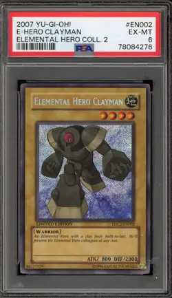 Yu-Gi-Oh! Elemental Hero Clayman Elemental Hero Coll. 2 EHC2-EN002 PSA 6 - Image 1