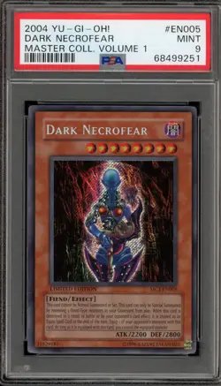 Yu-Gi-Oh! Dark Necrofear Master Coll. Volume 1 Secret Rare MC1-EN005 PSA 9 Mint - Image 1