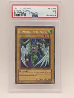 2007 YU-GI-OH! ELEMENTAL HERO COLLECTION 1 #EN001 ELEMENTAL HERO AVIAN PSA 5 - Image 1