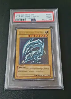 2002 Yu-Gi-Oh! 1st Edition Blue Eyes White Dragon Portuguese #P001 PSA 2 - Image 1