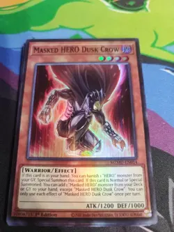 Yugioh! Masked HERO Dusk Crow Maze of the Muertos MZMU-EN014 - Image 1